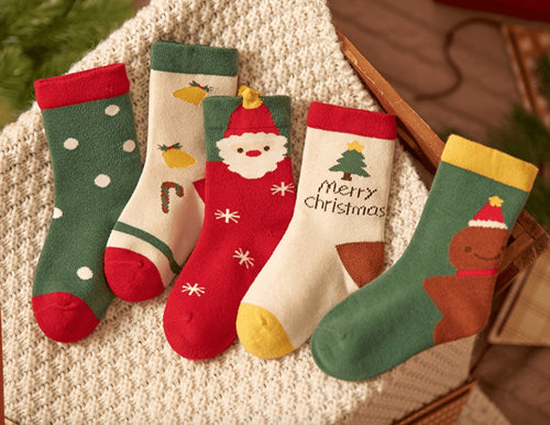 Kids Matching Bamboo Christmas Socks